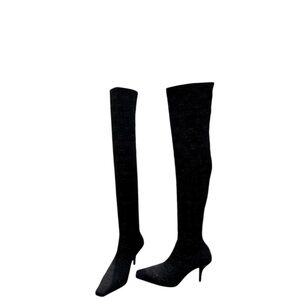 Beautiful knitted Over the knee boots with lurix NEW